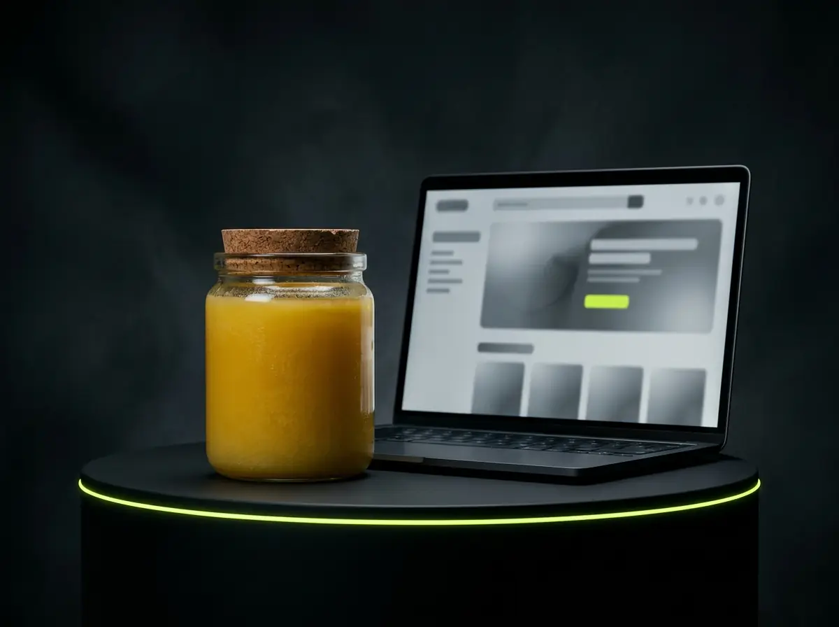 Illustrative render: E-commerce site recovery (Ghee brand, Pakistan)