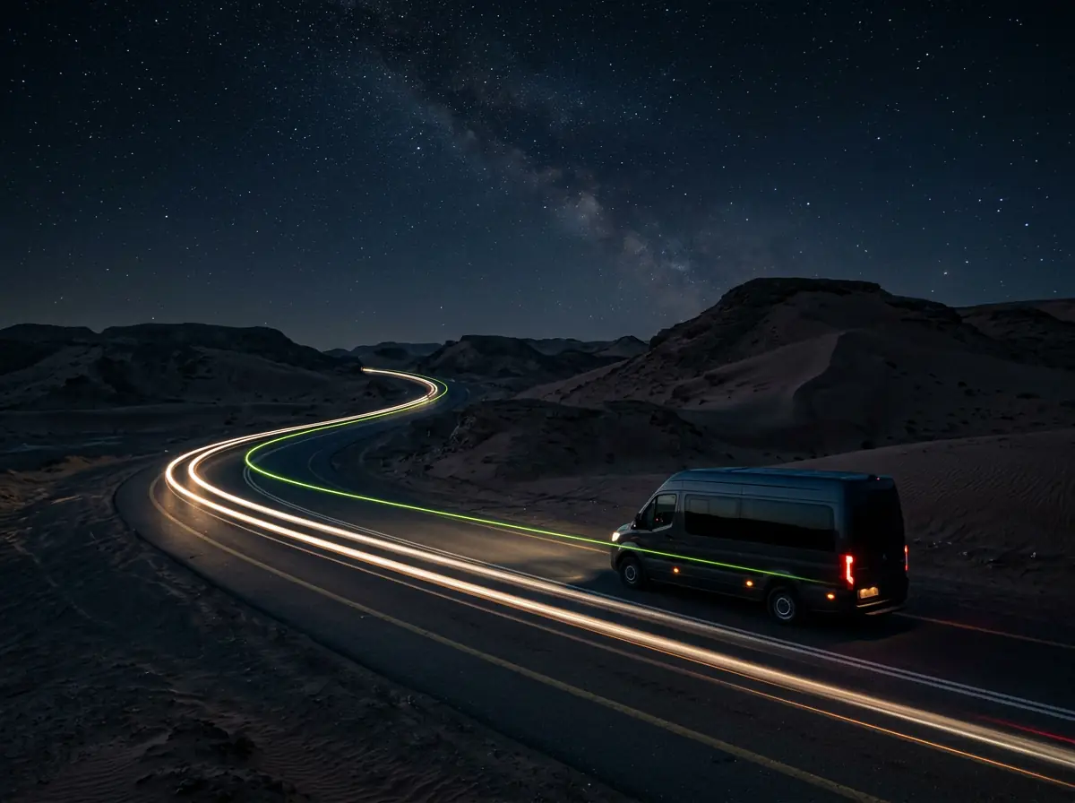 Illustrative render: Booking site + WhatsApp line (Umrah transport, Saudi Arabia)